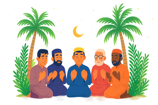 Ramadhan Family Illustration